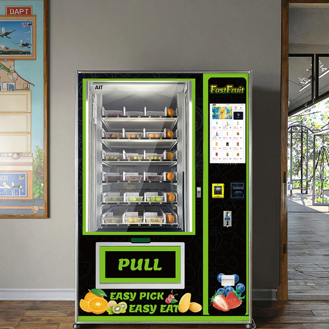 Whole Fruit Refrigerated Vending Machine Fresh-Cut Fruit Dispenser with Lifting Function for Busy Environments