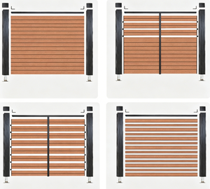 Clôture extérieure pour l'intimité, design haute confidentialité, <span class=keywords><strong>isolation</strong></span> acoustique, clôture de <span class=keywords><strong>jardin</strong></span>, panneaux de clôture WPC, composite bois-plastique - Product Image 1