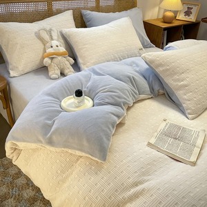 Đơn Giản Hiện Đại Thân Thiện Với Môi Tất Cả Các-Cotton 4-Mảnh Bộ Đồ Giường <span class=keywords><strong>Set</strong></span> Với Sọc Thiết Kế In Cho Phòng Ngủ Trang Trí Nội Thất - Product Image 2