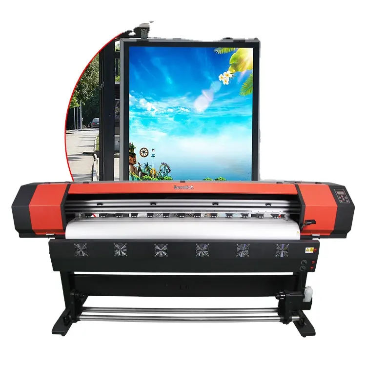 Mesin cetak spanduk vinil PVC Inkjet Digital Printer nonair ramah lingkungan pabrik 3.2m Printer nonair