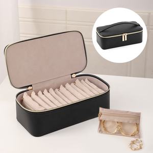 Taşınabilir PU deri seyahat takı saklama kutusu ayrı ayrı paket çantası küpe kolye yüzük bilezik depolama organizatör kutusu - Product Image 4