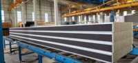 Panneau sandwich en laine de roche industrielle moderne, revêtement mural en acier et aluminium pour l'extérieur des bâtiments et les chambres froides