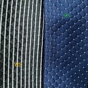 高品质空气层涤纶面料 蓝色提花圆点图案针织面料，用于床垫 - Product Image 6