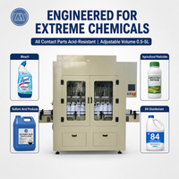 Machine de remplissage automatique linéaire pour bouteilles en plastique, résistante à la corrosion acide et chimique, pour produits corrosifs, eau de Javel et pesticides