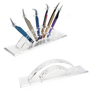Support de rangement transparent en acrylique pour pinces à cils, boîte de rangement à 6 trous pour pinces à cils, présentoir de rangement pour pinces à cils - Product Image 1