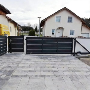 Valla <span class=keywords><strong>de</strong></span> Privacidad Moderna <span class=keywords><strong>de</strong></span> Aleación <span class=keywords><strong>de</strong></span> Aluminio 6x6 pies (1.8x2m) para Jardín <span class=keywords><strong>de</strong></span> Villa, Panel <span class=keywords><strong>de</strong></span> Cercado Metálico <span class=keywords><strong>de</strong></span> Lamas <span class=keywords><strong>de</strong></span> Fácil Montaje para Seguridad Exterior - Product Image 3