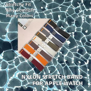 ナイロン製通気性調整可能リストバンド Watch 10 Ultra 2 42mm/46mm/49mm対応 編み込みストレッチストラップ - Product Image 2