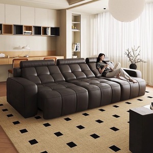 Italian Modern Luxury Pull Out Function Leather Chair Recliner With Cup Holder Body YH231 Swing Rocking Function Metal - Product Image 1
