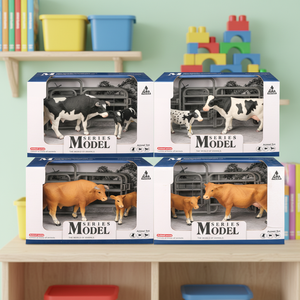 鮮やかな家畜セットおもちゃプラモデル牛 - Product Image 4