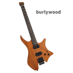 Guitare sans tête à double micro avec mode de verrouillage des cordes intégré, différents styles pour la lecture audio musicale - Product Image 2