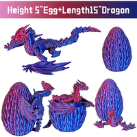 3D-Gedruckter Fliegender Drache Flexibler Geflügelter Drache Artikulierter 3D-Gedruckter Tier-Fidget-Spielzeug Geburtstagsgeschenk für Kinder Schreibtisch