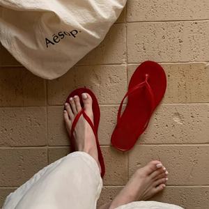 XIXITIAO Sandalias Planas de Cristal Minimalistas Estilo Coreano, Chanclas de <span class=keywords><strong>Playa</strong></span> Antideslizantes, Elegantes Chanclas de Dedo para Mujer - Product Image 2