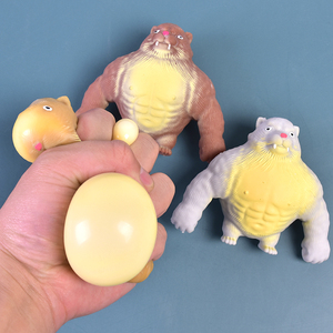 Jouet Squishy Tigre Amusant - Peluche Douce Anti-Stress Thème Animal Cadeau Nouveauté Décompression pour Adultes Décoration de Bureau - Product Image 3