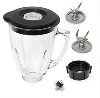 Bol de mixeur en verre pour cuisine domestique, compatible Osterizer, avec lames pour mixeur Oster, pour mixeur-pressoir, avec couvercle rond et base