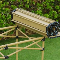 Table pliante d'extérieur moderne en fer et chaise de camping et pique-nique portable, ensemble complet imperméable