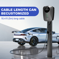 Nouvelle borne de recharge murale 7 kW 32 A Type 2 pour véhicules électriques, écran 4,3 pouces, Plug and Charge, étanche IP65, boîtier ABS ignifuge UL94V-0