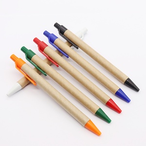 Factory new product 1.0mm plastic accessories pen promotional small hook paper tube pen