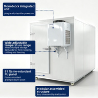 Chambre froide mobile, chambre froide portable, chambre froide modulaire isolée, congélateur modulaire, conception plug-and-play pour utilisation en cuisine de restaurant
