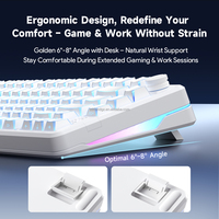 Teclado Mecánico FC75 PRO con Diseño 75%, 3 Modos Inalámbricos, Interruptores Intercambiables en Caliente, Retroiluminación RGB, Batería de 4000 mAh, Teclado para Juegos
