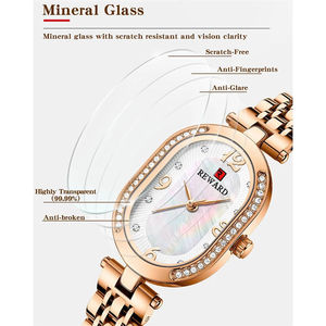 REWARD RD21058L Reloj de Pulsera para Mujer en Oro Rosa, Relojes de Cuarzo Ultrafinos de Lujo, Correa de Acero Inoxidable, Regalo para Damas y Chicas - Product Image 3