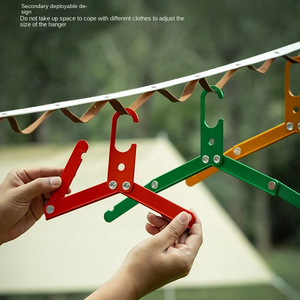Cintre pliable en alliage d'aluminium, cintre portable ultra léger antidérapant pour le camping en plein air, les voyages d'affaires et les excursions en voiture - Product Image 5