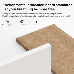 L-förmiger Schreibtisch mit Seitens chrank Akten schrank-Moderner minimalisti scher Personal-Büro-Computer tisch - Product Image 3