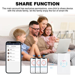 Interruttore <span class=keywords><strong>Smart</strong></span> Touch per Scaldabagno Standard USA Disponibile in Nero/Bianco/Oro/Grigio/Rosa Interruttore Intelligente per Casa - Product Image 2