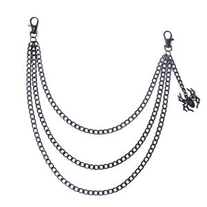 Chaîne de taille pendentif toile d'araignée foncée en alliage de zinc, plusieurs couches, style hip-hop décontracté, chaîne de corps tendance - Product Image 5