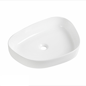 Fábrica china, moderno, minimalista, borde estrecho, cuadrado, redondo, fregadero de cerámica, baño de Hotel, encimera Rectangular, lavabo de mano - Product Image 2