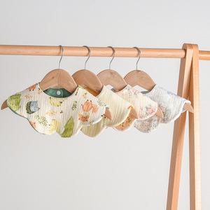 Serviette coréenne double usage en coton pour bébé, absorbante et respirante, motif vague florale 360° HYTO80 - Product Image 1