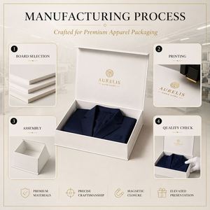 Boîtes rigides en carton ondulé, gaufrage UV, logo personnalisé, fermeture magnétique, matériau recyclable, forme personnalisable, pliables - Product Image 2