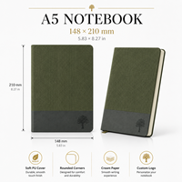 Libreta de Negocios con Cubierta Acanalada y Logotipo Personalizado, Varios Colores, Diario Minimalista para Regalos Corporativos, Reuniones y Uso en la Oficina
