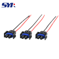 Conjunto de Faros Antiniebla SYK H11 con Lámpara de Xenón, Arnés de Cableado, Conector de Inyector para Automóvil 15339016, Accesorios 12162017, Negro/Gris