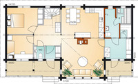 Villa en bois à bas prix, maison de campagne, chalet de bonne qualité