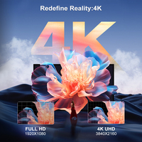 Vidéoprojecteur LED 4K DLP Dangbei Mars Pro 2 avec Google TV, mise au point automatique, 2+32G, HDR, 3D, projecteur de cinéma maison portable