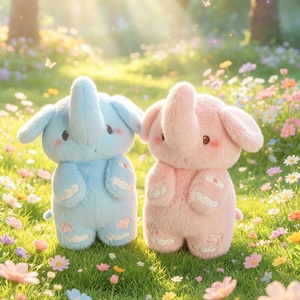 Nuovo Arrivo: Peluche di Elefanti Piccoli e Accoppiati, Regalo di San Valentino, Morbido Giocattolo Animale Blu e Rosa - Product Image 5