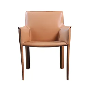 Modern luxury pu leather metal frame dining chairs chinese supplier italian minimalist nordic pu leather dining chair