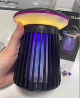 Lámpara para matar mosquitos, tipo de descarga eléctrica, para el hogar, para acampar al aire libre, luz nocturna colorida, señuelo automático para mosquitos y asesino de moscas