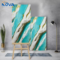 Autocollant mural moderne en PVC effet marbre brillant épaissi de qualité supérieure, amovible sans résidu, facile à nettoyer, pour cuisine, chambre, maison de location, appartement