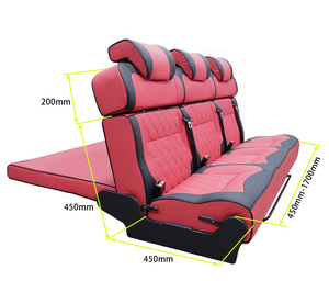 Asiento Cama Giratorio Reversible para Autocaravana, Función Convertible, Personalizable, 1 o 4 Asientos, Múltiples Opciones de Color, Cuero Impermeable para Autocaravana - Product Image 4