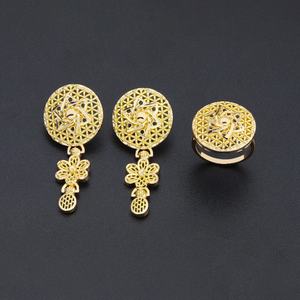 Nouvel Arrivage Vente Directe Jxx – Parure de Bijoux Indiens en Laiton Plaqué Or 24 carats, Style Vintage, Idéale pour Mariage, Cadeau, Fête, Fiançailles - Product Image 2