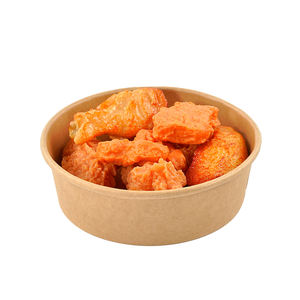 Commercio all'ingrosso 500ml 750ml 1000ml monouso in carta Kraft impermeabile ciotole per zuppa di pasta in carta Kraft ciotola rotonda insalatiera - Product Image 6