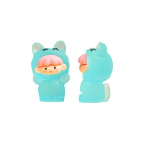 Cartoon Resin Figurine Night Light Animal Shape Miniature 3D Home Decoration Keychain Accessory - Product Image 1