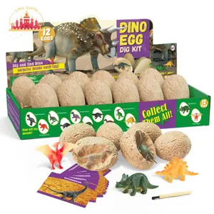 12 adet dinozor yumurtası kazma seti çocuklar eğitici oyuncak Mini dinozor modeli SL17A068