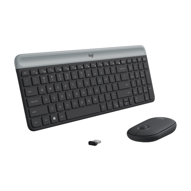 Original Logitech MK470 Slim Wireless Keyboard and Mouse Combo Ultra-slim Compact Quiet Wireless Keyboard and Mouse Combo