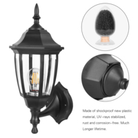 Lámpara de Pared para Jardín Exterior P341-PIR con Sensor de Movimiento, IP44 Impermeable, 60W, Luz LED Hexagonal
