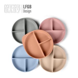 Plaque <span class=keywords><strong>de</strong></span> sevrage sans BPA divisée enfants salle à manger alimentation Silicone bébé plaque d'aspiration Platos pour enfants - Product Image 1