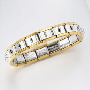 Pulsera Modular Italiana Blues de 9MM, 18 Eslabones, Acero Inoxidable, Diseño Clásico con Forma de Corazón, Gancho para Colgar, Ideal para Regalo - Product Image 5