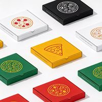 Boîtes à pizza en carton ondulé avec logo imprimé personnalisé, boîtes en papier en gros