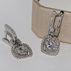 Orecchini Pendenti Scintillanti per Donne, Eleganti Gioielli da Orecchio alla Moda - Product Image 3